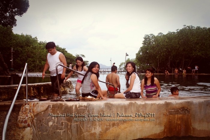 Dipping into the Maquinit Hotspring  --click on image for a full view