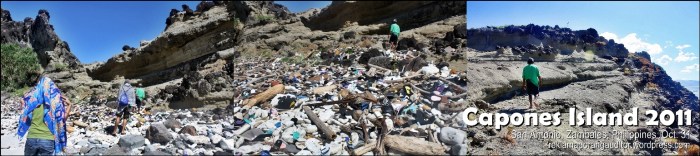 On our way to the Capones Lighthouse --trash!